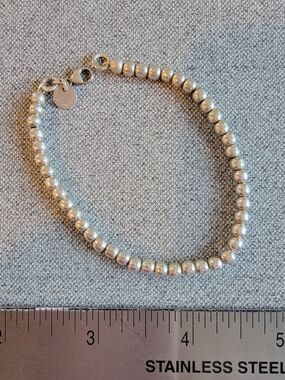 T&Co. Sterling Silver Beaded Bracelet - Silver